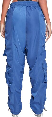 YMI Jeans Women's Rouched Nylon Cargo Joggers in Kuwait