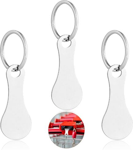 Shopping Trolley Token, Portable Aluminum Alloy Key Ring, Quarter Holder Keychain Generic Handbags Trolley Keyring(Gold) in Saudi Arabia