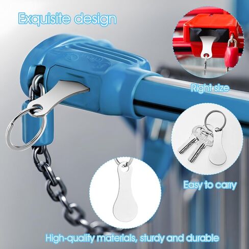 Shopping Trolley Token, Portable Aluminum Alloy Key Ring, Quarter Holder Keychain Generic Handbags Trolley Keyring(Gold) in Saudi Arabia
