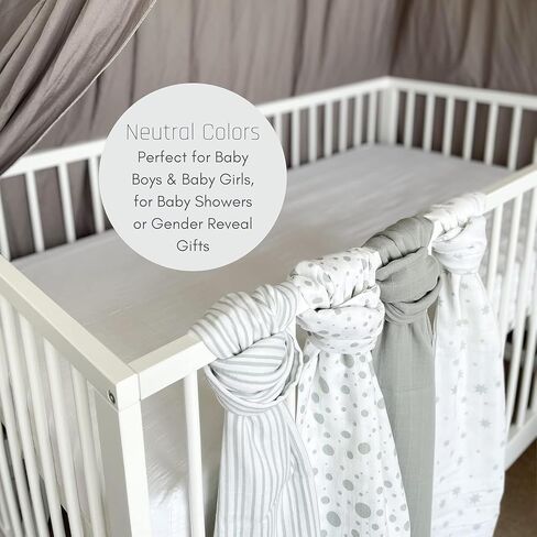MOZAH Organic Muslin Swaddle Blankets - 100% Cotton for Girl and Boy - Receiving Blanket - 2 Pack of Baby Swaddle Blankets for Gender Neutral Nursery (Mauve and Beige) in Saudi Arabia
