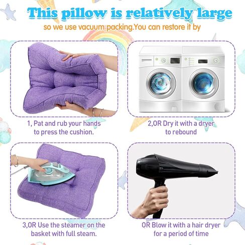 Fumete 24 Pcs 16 Inch Square Floor Pillows Cushions for Kids and Toddlers Flexible Seating for Classroom 3.6 Inch Thick Floor Pillow for Home Daycare Preschool Yoga and Meditation (Assorted Color) in Saudi Arabia