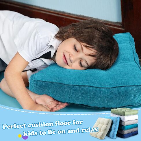 Fumete 24 Pcs 16 Inch Square Floor Pillows Cushions for Kids and Toddlers Flexible Seating for Classroom 3.6 Inch Thick Floor Pillow for Home Daycare Preschool Yoga and Meditation (Assorted Color) in Saudi Arabia