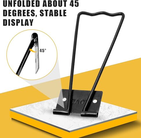 حامل خلفي لإطار الصورة 6 قطع من BokWin، إطار صورة حديدي مقاس 4.52 بوصة، حامل خلفي فني للصور مع براغي ومفك براغي (أسود) in Kuwait