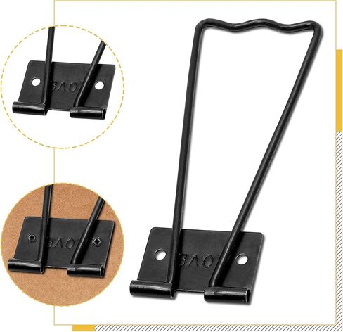 حامل خلفي لإطار الصورة 6 قطع من BokWin، إطار صورة حديدي مقاس 4.52 بوصة، حامل خلفي فني للصور مع براغي ومفك براغي (أسود) in Kuwait