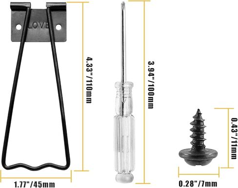 حامل خلفي لإطار الصورة 6 قطع من BokWin، إطار صورة حديدي مقاس 4.52 بوصة، حامل خلفي فني للصور مع براغي ومفك براغي (أسود) in Kuwait