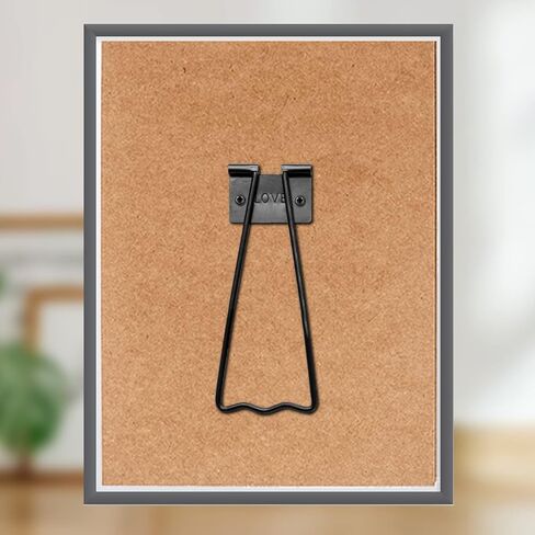 حامل خلفي لإطار الصورة 6 قطع من BokWin، إطار صورة حديدي مقاس 4.52 بوصة، حامل خلفي فني للصور مع براغي ومفك براغي (أسود) in Kuwait