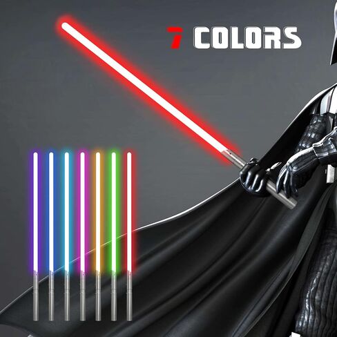 Lightsaber RGB 7 ألوان معدنية Hilt Light Saber Swing USB قابلة للشحن ضوء السيف مع تأثير الأصوات للأطفال البالغين in Saudi Arabia