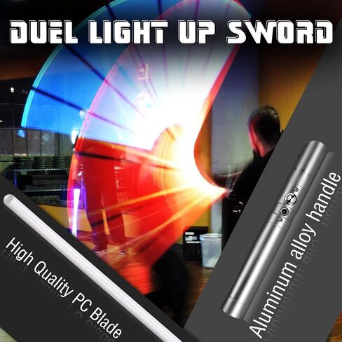 Lightsaber RGB 7 ألوان معدنية Hilt Light Saber Swing USB قابلة للشحن ضوء السيف مع تأثير الأصوات للأطفال البالغين in Saudi Arabia