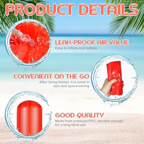 6 Pcs 57.48 Inch Pool Noodles Inflatable Pool Sticks Blow Up Swim Noodles Large PVC Noodles Pool Toys Float for Summer Beaches Swimming Pool Lake Sports Party in Saudi Arabia