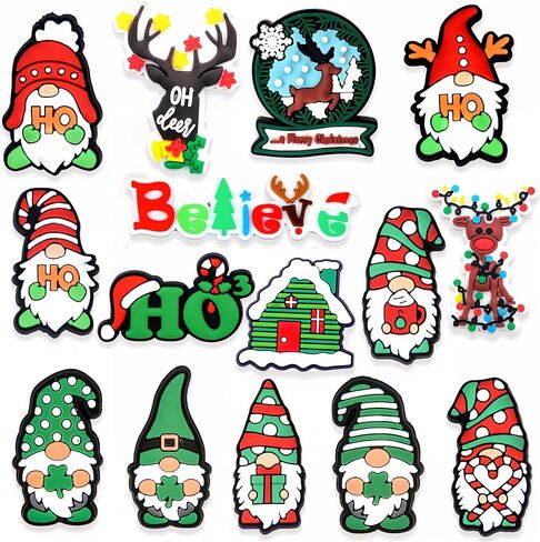 Shoe Decoration Charms for Christmas PVC Holiday Shoe Charms Winter Horror Shoe Charms for Shoes Bracelet Wristbands Decoration Holiday Party Christmas Halloween and Special Occasion Gifts in Saudi Arabia