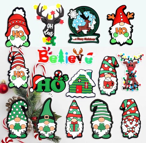 Shoe Decoration Charms for Christmas PVC Holiday Shoe Charms Winter Horror Shoe Charms for Shoes Bracelet Wristbands Decoration Holiday Party Christmas Halloween and Special Occasion Gifts in Saudi Arabia