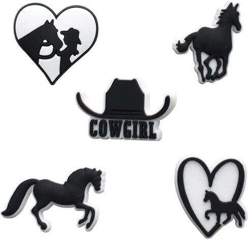 20PCS Cute Horse Cow Croc Charms for Girls Western Country Animals Shoe Charm for Croc Pins Accessories Party Favors Gift in Saudi Arabia