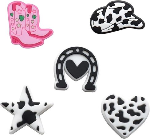20PCS Cute Horse Cow Croc Charms for Girls Western Country Animals Shoe Charm for Croc Pins Accessories Party Favors Gift in Saudi Arabia