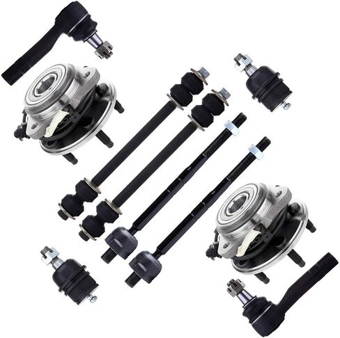 SCITOO 10pcs Wheel Hub Assembly Suspension Kit - Fit for Ford Explorer 4WD for Mercury Mountaineer 4WD Front Sway Bar End Link Inner & Outer Tie Rod End Lower Ball Joint Wheel Hub Bearing - 515003 in Saudi Arabia