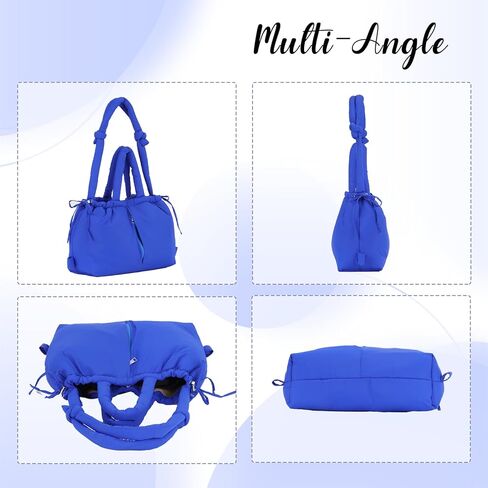 حقيبة حمل منتفخة كبيرة من GOKTOW للنساء، محفظة مبطنة ناعمة وعصرية وخفيفة الوزن حقيبة كتف هوبو مع رباط in Kuwait