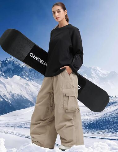 Women Snowboard Pants Snow Super Baggy Insulated Winterproof Waterproof Loose Ski Pants Outdoor in Saudi Arabia