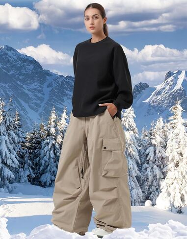 Women Snowboard Pants Snow Super Baggy Insulated Winterproof Waterproof Loose Ski Pants Outdoor in Saudi Arabia
