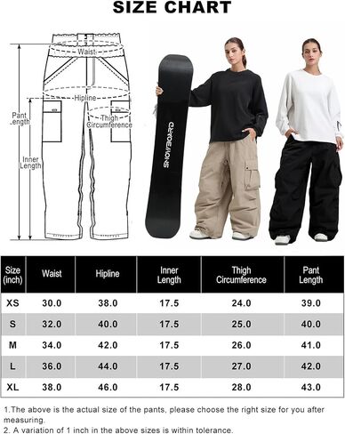 Women Snowboard Pants Snow Super Baggy Insulated Winterproof Waterproof Loose Ski Pants Outdoor in Saudi Arabia