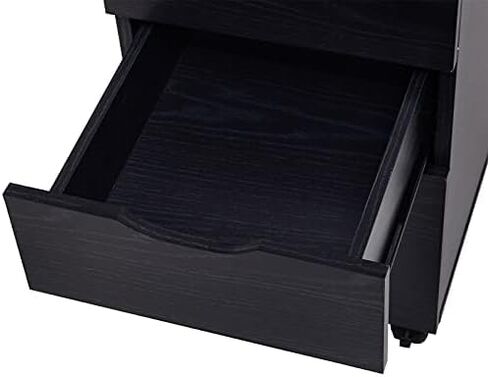 HOMCOM 3 Drawer Mobile File Cabinet, Rolling Printer Stand, Vertical Filing Cabinet, Brown Wood Grain in Kuwait