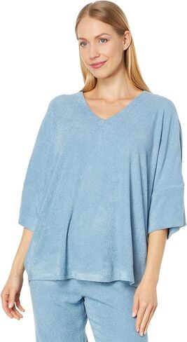 Natori Terry Lounge Top Spa Blue S (Women's 6-8) in Saudi Arabia