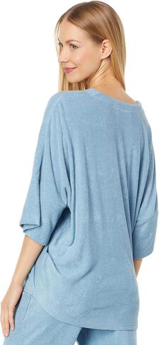 Natori Terry Lounge Top Spa Blue S (Women's 6-8) in Saudi Arabia