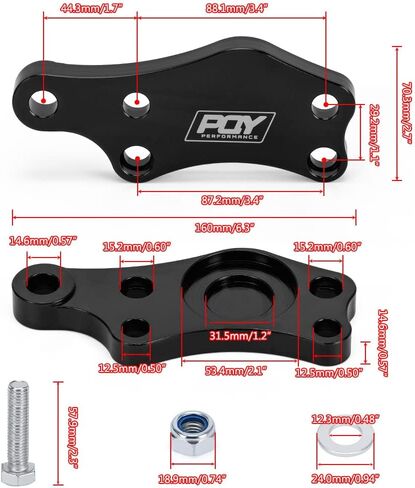 ألومنيوم البليت T-6061 محول قفل التوجيه زيادة زاوية الدوران حوالي +25% طقم ضبط متوافق مع تويوتا JZX100 لكزس IS200 IS300 أسود in Kuwait