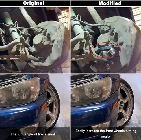 ألومنيوم البليت T-6061 محول قفل التوجيه زيادة زاوية الدوران حوالي +25% طقم ضبط متوافق مع تويوتا JZX100 لكزس IS200 IS300 أسود in Kuwait