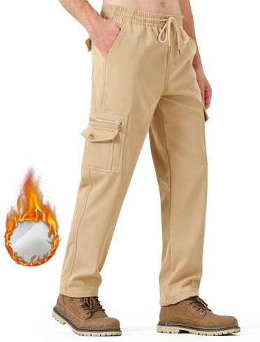 HHZ Mens Slim Fit Cargo Pants Men Flex Stretch Joggers Work Hiking Pants with Pockets - Cargo Work Pants for Men in Saudi Arabia