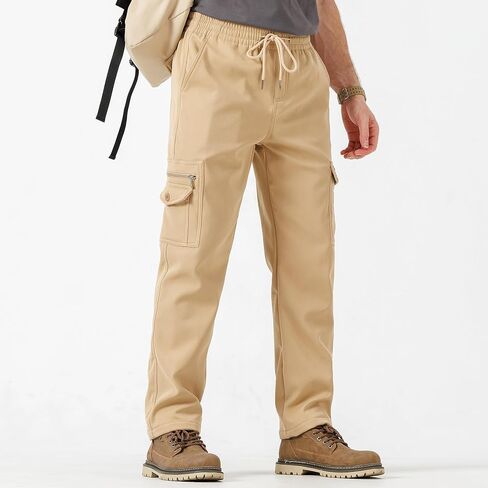 HHZ Mens Slim Fit Cargo Pants Men Flex Stretch Joggers Work Hiking Pants with Pockets - Cargo Work Pants for Men in Saudi Arabia