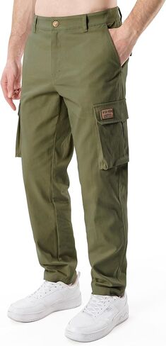 HHZ Mens Slim Fit Cargo Pants Men Flex Stretch Joggers Work Hiking Pants with Pockets - Cargo Work Pants for Men in Saudi Arabia