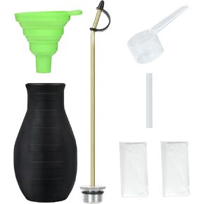 Diatomaceous Earth Powder Duster, Garden Powder Applicator Dispenser with Long Metal Tube, Handheld Bulb Duster for Diatomaceous Earth & Other Home Powder Applications