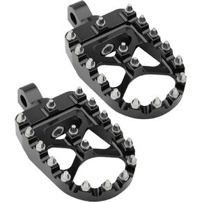 Motorcycle Foot Pegs,CNC Foot Pegs,Motorcycle Pegs,Car Accessories 360° Roating Footpegs Pedals Rests,Wide Foot Pegs,Dirt Bike Foot Pegs,Compatible with Dyna Fatboy Sportster Iron 883 (Black)