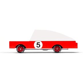 CANDYCAR® Wooden Diecast Collection - Red Racer, Premium Handcrafted Beech Wood Toy Car