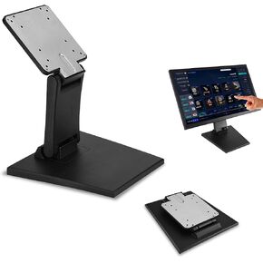 Lay Flat Monitor Stand,Adjustable LCD TV Stand Folding Metal Monitor Desk Stand with VESA Hole 75x75mm&100x100mm