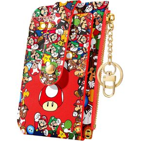 Toyuma Credit Card Holder Wallet for Women - Cute Teen Kids Girls Girly Thin Small Leather Wallets for Ladies Cartoon Tiny Rfid Blocking Multi Slim CardHolder Purse Zipper Coin Pocket, Weini