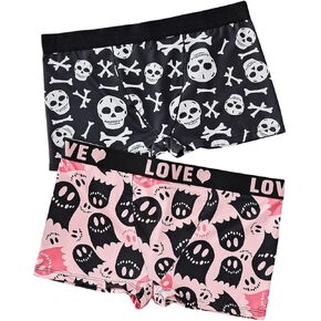 SOLY HUX Women's 2 Piece Panties Graphic Print Underwear Low Rise Boyshort Panty