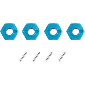 12mm Hex Wheel Hub Mount, Aluminum 7mm Thick with 2x10mm Stub Axle Pins for 1/10 Slash 4x4 & HQ 727 RC Cars Replacement Upgrade Parts (Purple)(Set of 4)