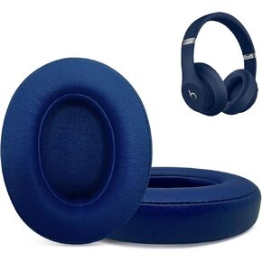 Replacement Ear Pads for Beats Studio 2 & Studio 3 Wired & Wireless Headphones, Ear Cushions, Headset Earpads, Ear Cups Cover with Soft Protein Leather-Grey