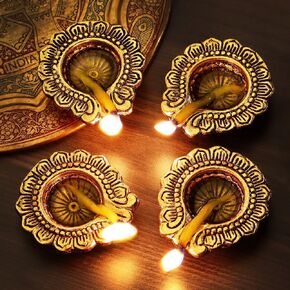 IndianShelf 20 Pieces Diya for Puja Oil Lamp Deepam Jyot Diya Pooja Articles Items for Home Temple Diwali Gifts