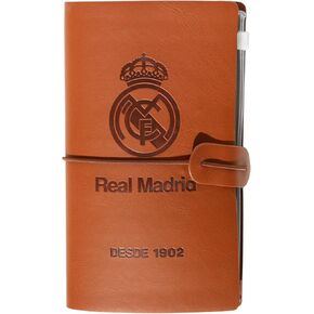 Grupo Erik Real Madrid Travel Journal | PU Leather Notebook, Diary Journal, Travel Notebook, Travel Accessoriesl, Travel Gifts, Travel Gift | Cool Gifts, Football Gifts