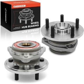 A-Premium 2 x Front Wheel Bearing and Hub Assembly with 5-Lug Compatible with Jeep Grand Cherokee 1993-1998, Wrangler 1990-1999, Cherokee 1989-1999, Comanche 1990-1992