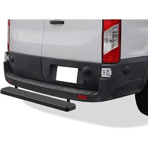 APS Rear Step Bar 5 inches Matte Black Compatible with Ford Transit 2015-2024 Full Size Van (Exclude 2022-2024 E-Transit) (Nerf Bars Side Steps Side Bars)