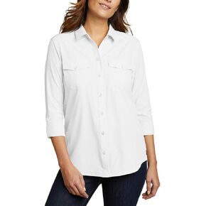 Eddie Bauer Women's Departure Stretch Moisture Wicking Long Sleeve Shirt with UPF 50