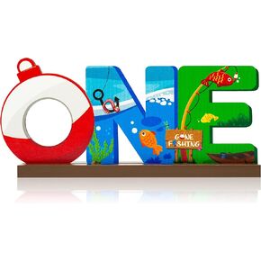 Haooryx Baseball One Letter Sign Wooden Table Centerpiece for Kids First Birthday Decoration, My Rookie Year Centerpieces Sport Theme Party Supplies One Year Old 1st Birthday Baby Shower Photo Props