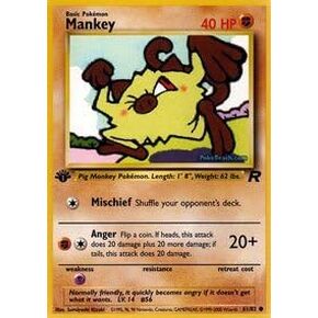Pokemon - Mankey (61) - Team Rocket - 1st Edition