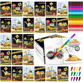 bobosufit 24 Pcs Coloring Book for Kids Bulk with 24 Crayons The World of Dinosaurs Animals Party Favors Mini Drawing Book Bulk for Kids Students Classroom Gifts Party Favors (Dinosaur)