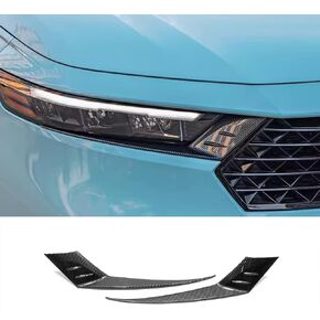 Car Accessories Fit for Honda Accord 2023 2024 Front Headlight Eyelid Eyebrow Edge Cover Trim (Glossy Black) ABS 2 PCS