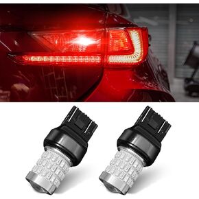 7443 7440 LED Bulb for Reverse Lights, 2024 Upgraded Super Bright T20 7441 7444 W21W LED Lamps with Projector Lens, Replacement for Backup Tail Brake Parking Lights DRL, Pack of 2 (White)