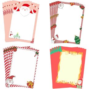 100 Sheets Christmas Stationary Paper 8.5×11 inch Christmas Letter Paper Writing Paper for Notes Greeting Cards Christmas Holiday Invitation Home Office School Supplies