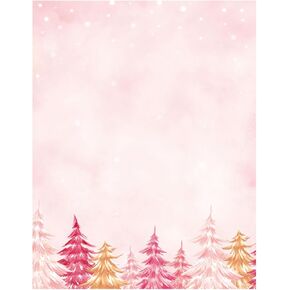 80 Sheet Christmas Stationery Paper Xmas Cardinal Bird & Holly Letter Writing Paper for Greeting Card Invitation Office Printing, 8.5 x 11 Inch, Double-Sided
